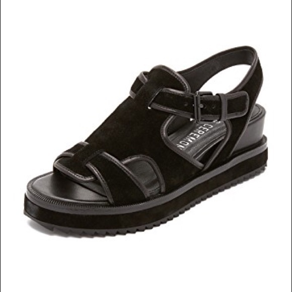 Opening Ceremony Tati Wedge Leather Sandals - Picture 2 of 6